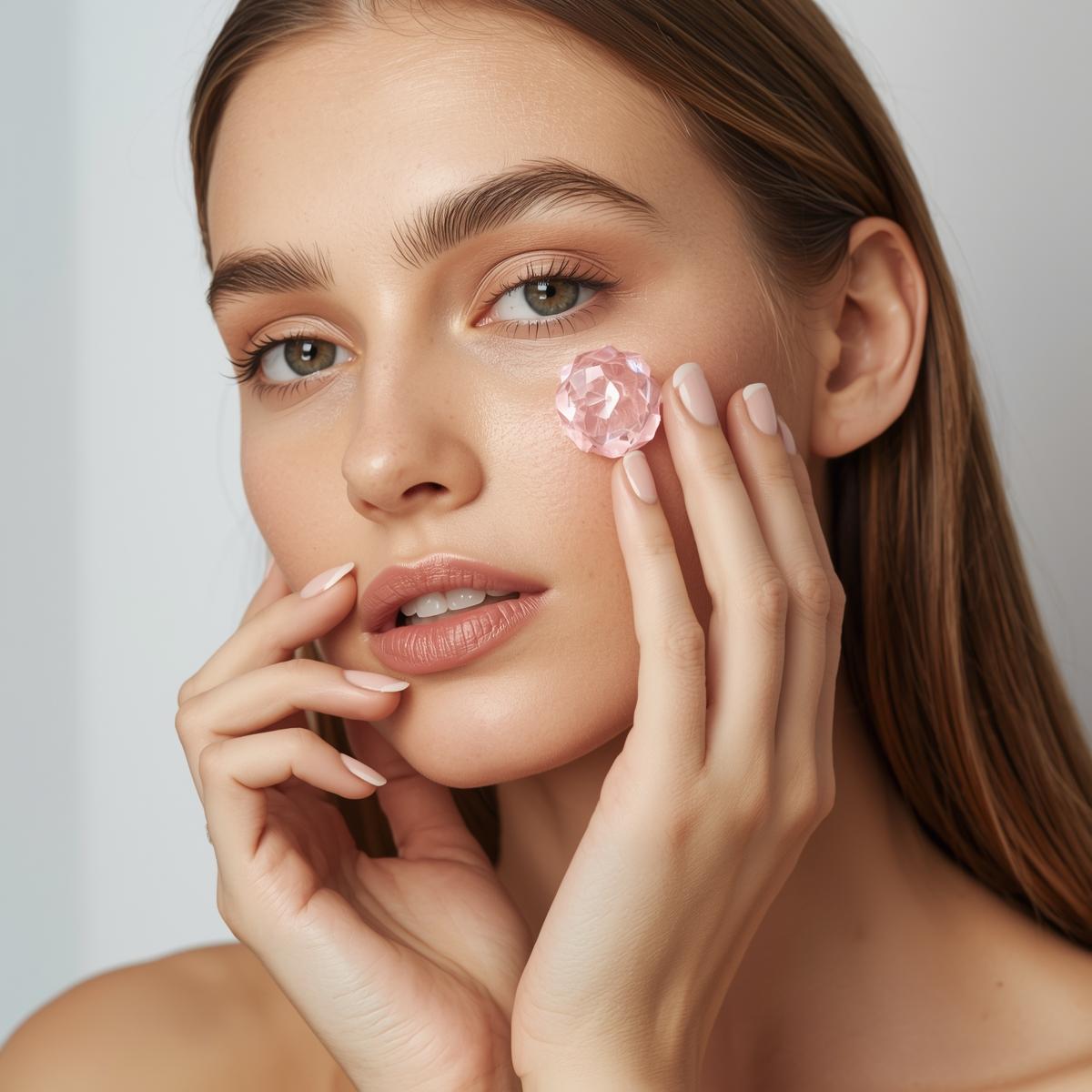 🌸 Rosenquarz Mushroom Massager – für entspannte & strahlende Haut